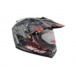 Vcan V370 Wolf Black helmet with glass